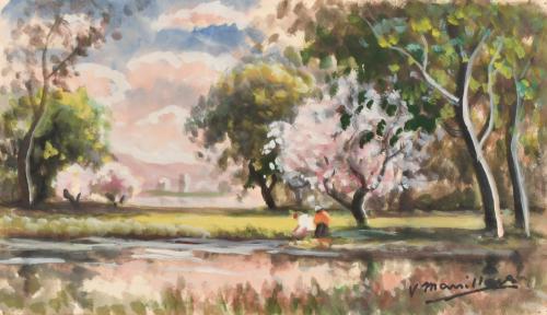 JOAQUIM MARSILLACH CODONY (1905-1986). "Paisaje de Olot".