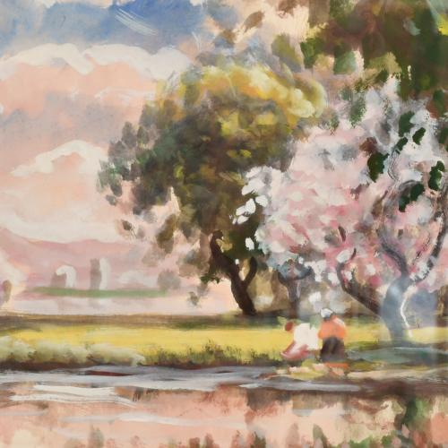 JOAQUIM MARSILLACH CODONY (1905-1986). "Paisaje de Olot".