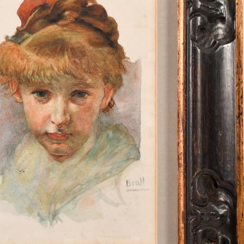 JOAN BRULL VINYOLES (1863-1912) "Retrato joven".