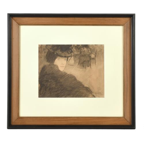 ALEXANDRE DE CABANYES MARQUES (1877-1972). "Dama", 1901.