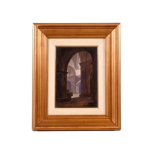 DOMINGO SOLER (1871-1951). "Interior iglesia".