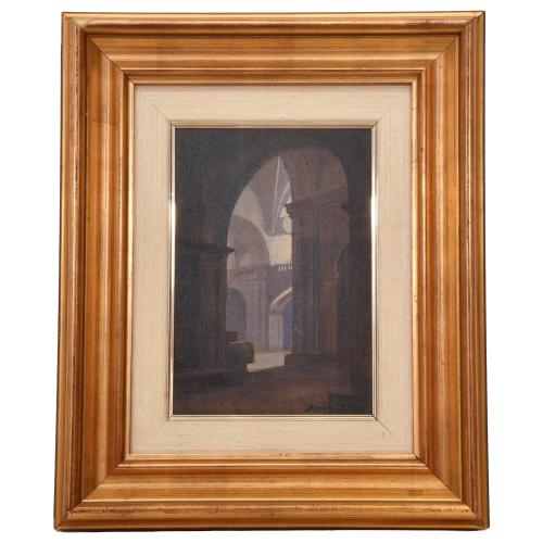 DOMINGO SOLER (1871-1951). "Interior iglesia".