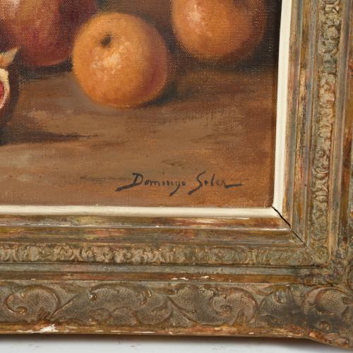 DOMINGO SOLER (1871-1951). "Bodegón granadas y uvas".