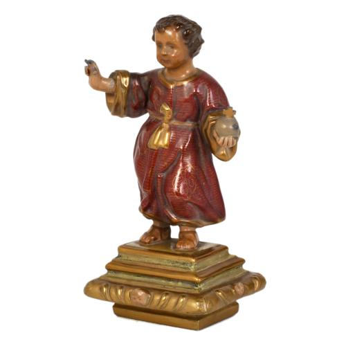 ESCUELA ESPAÑOLA, SIGLO XX. Niño Jesús Salvador del Mundo