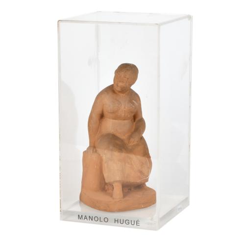 MANOLO HUGUÉ (1872-1945). "Mujer sentada".