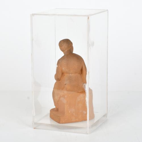 MANOLO HUGUÉ (1872-1945). "Mujer sentada".