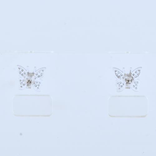 Pendientes en forma de mariposa y circonitas