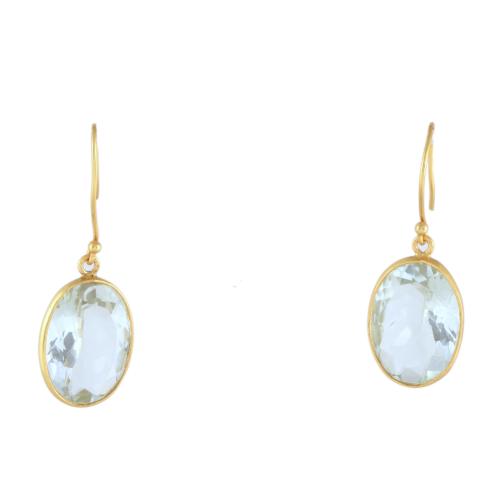 Pendientes con prasiolitas.