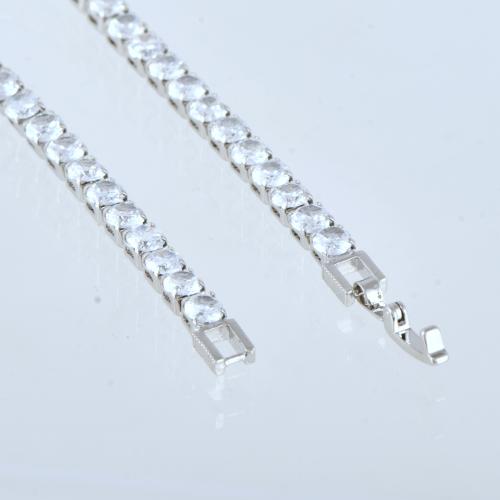 Pulsera riviére con circonitas.