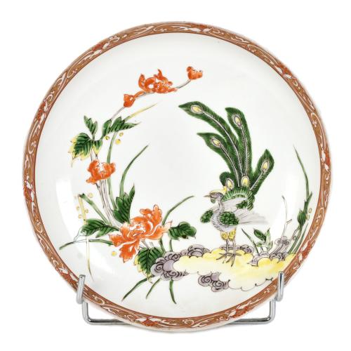 ESCUELA CHINA, DINASTÍA MING, SIGLO XIX. Plato con esmaltes de la Familia Verde, estilo Kangxi