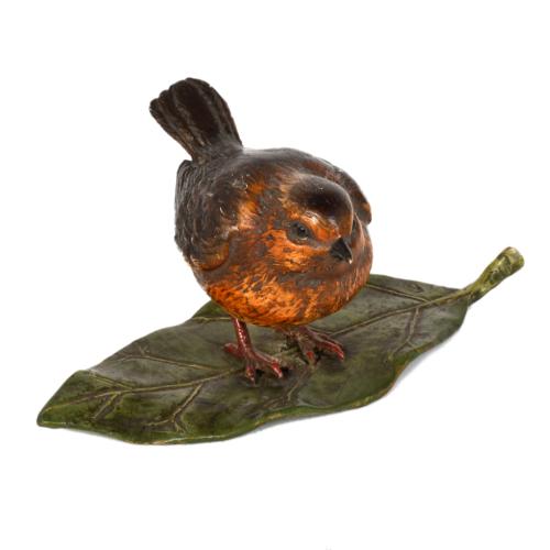 SIGUIENDO MODELOS DE FRANZ BERGMAN, "Pajaro sobre rama", siglo XIX