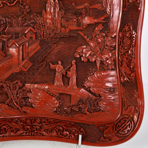 ESCUELA CHINA, SIGLO XX. Bandeja portadora