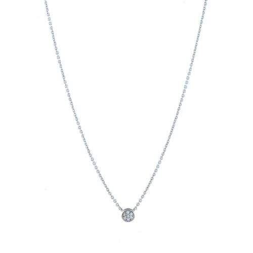 TOUS, collar con colgante de rosetón de diamantes.