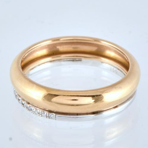 Anillo doble alizanza boda y media alianza.