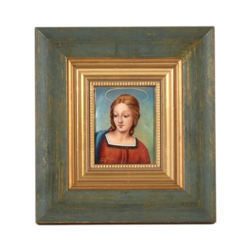 Placa de esmalte frances de Limonges, siglo XX