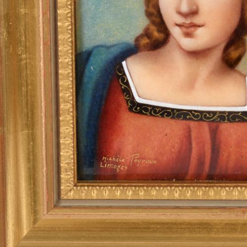 French enamel plaque from Limoges, 20th century