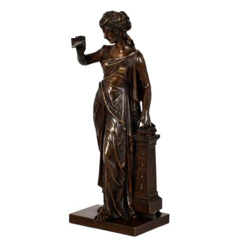 EUTROPOE BOURET (1833-1906), figura de joven, fin. siglo XIX