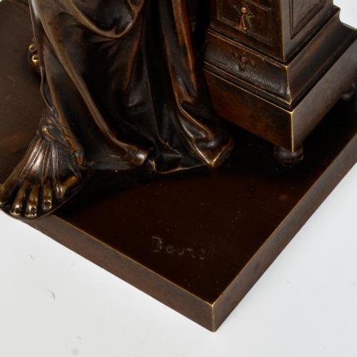 EUTROPOE BOURET (1833-1906), figura de joven, fin. siglo XIX