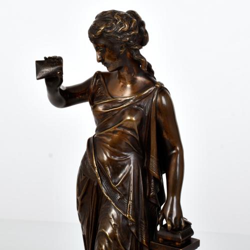 EUTROPOE BOURET (1833-1906), figura de joven, fin. siglo XIX