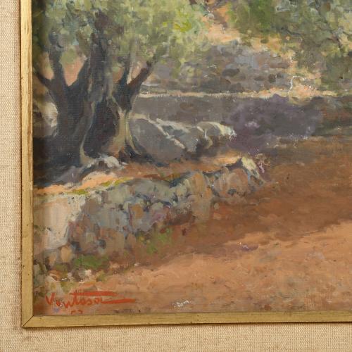 JOSEP VENTOSA DOMÈNECH (1897-1982). "Algarrobos y olivos", 