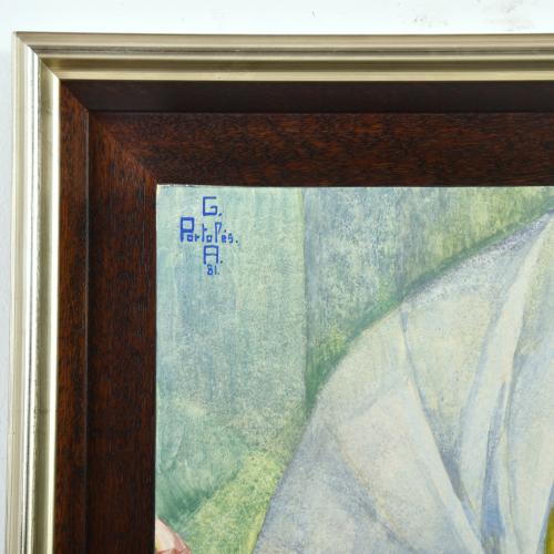 GABRIEL PORTOLÉS (1930).  "Florista con pañuelo lila", 1981.