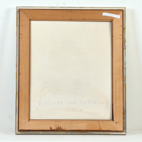 GABRIEL PORTOLÉS (1930).  "Florista con pañuelo lila", 1981.