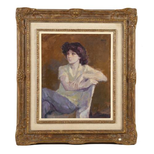 JOAN PALET BATISTE (1911-1996). "Joven sentada", 1997.