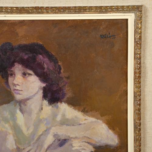 JOAN PALET BATISTE (1911-1996). "Joven sentada", 1997.