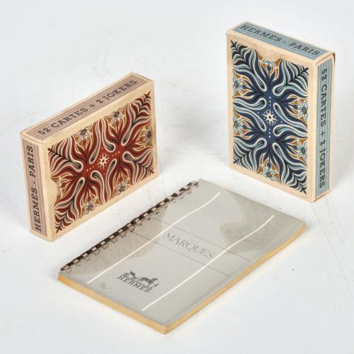 HERMÈS. Lote de dos barajas de cartas