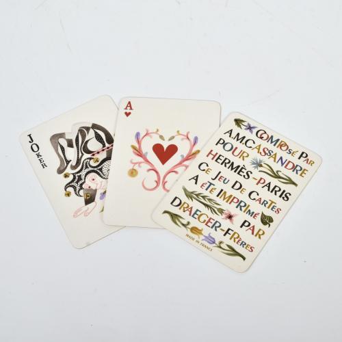 HERMÈS. Lote de dos barajas de cartas