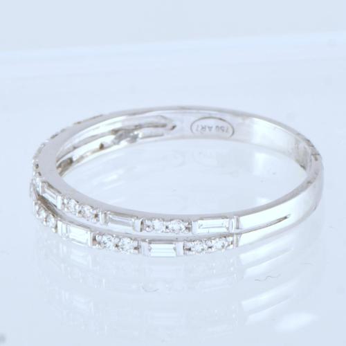 Ring with double row of diamonds.