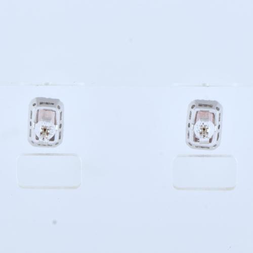 Pendientes con turmalinas y rosetón de diamantes.