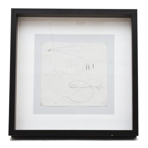 SALVADOR DALÍ I DOMÈNECH (1904-1989). "Cipreses y estrella fugaz".