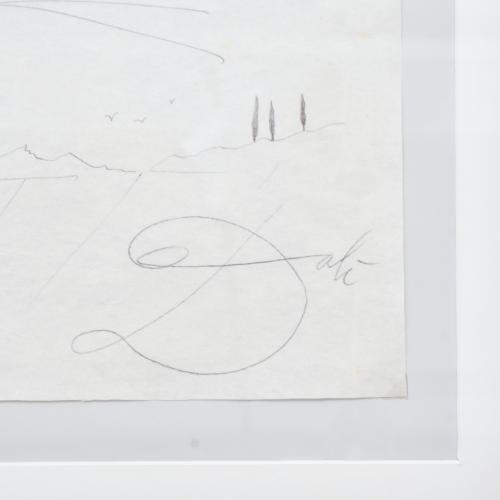 SALVADOR DALÍ I DOMÈNECH (1904-1989). "Cipreses y estrella 