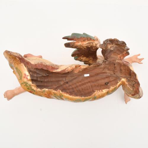 17TH CENTURY CATALAN SCHOOL. Figure of an angel.