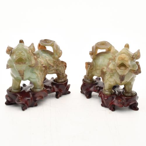 20TH CENTURY CHINESE SCHOOL. Set of two pairs of Foo dogs.