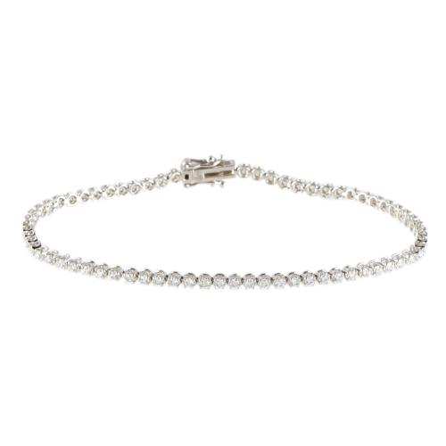 Pulsera riviére con diamantes "lab grown".