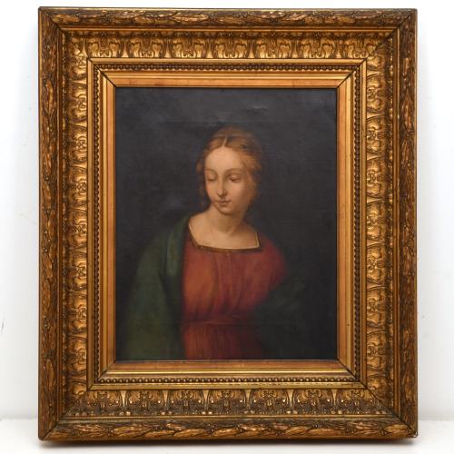 ESCUELA, PROBABLEMENTE ITALIANA,SIGLO XIX. "Retrato de la V