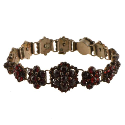 Conjunto de pulsera colgante y broche en formas florales  c