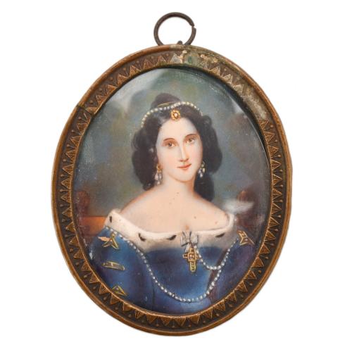 Miniatura con retrato.