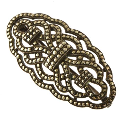 Art Deco style brooch, ring and pendant set.