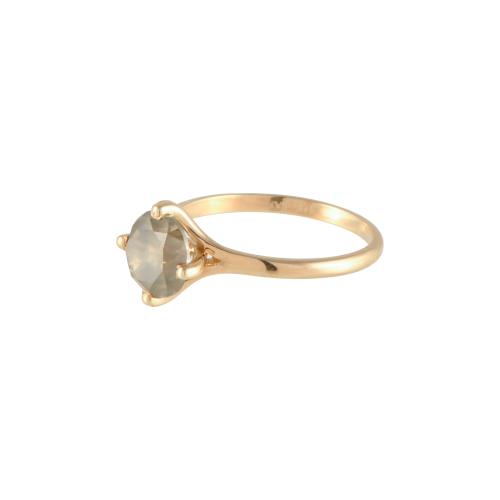 Solitaire ring with fancy diamond.