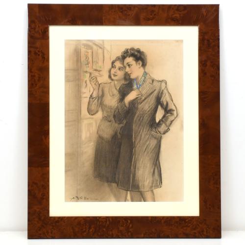 ANTONI UTRILLO VIADERA (1867-1944) "Jóvenes".