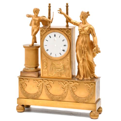 Reloj imperio-restauración, circa 1815-1825