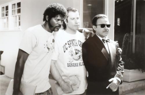 Linda R. Chen. Samuel L. Jackson, John Travolta y Harvey Keite. Pulp Fiction. 1994.