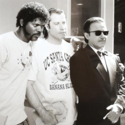 Linda R. Chen. Samuel L. Jackson, John Travolta y Harvey Ke