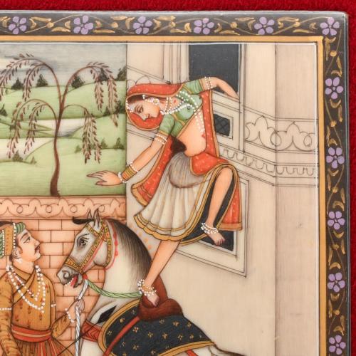 ESCUELA INDIA - PAHARI, PPS. SIGLO XIX.  Ilustración de cab