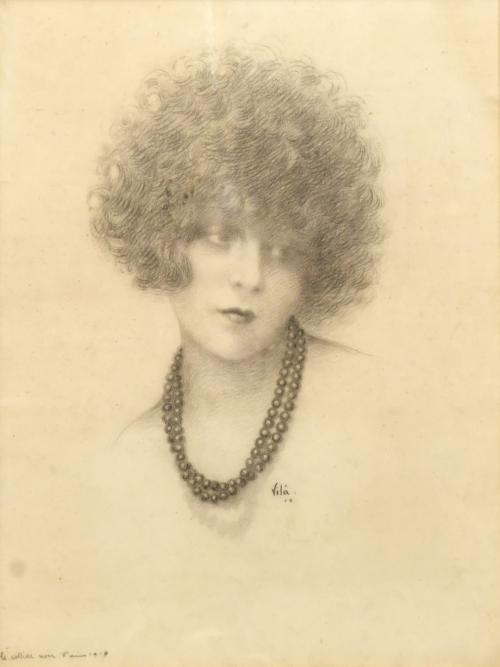 EMILI VILÀ GORGOLL (1887-1967). 'Le collier noir', 1919.