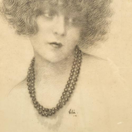 EMILI VILÀ GORGOLL (1887-1967). "Le collier noir", 1919.