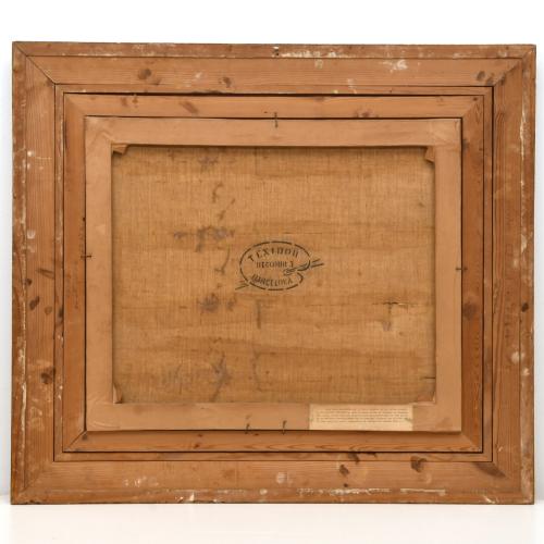 ESCUELA ESPAÑOLA, PPS. SIGLO XX. "Militares a caballo". Sig